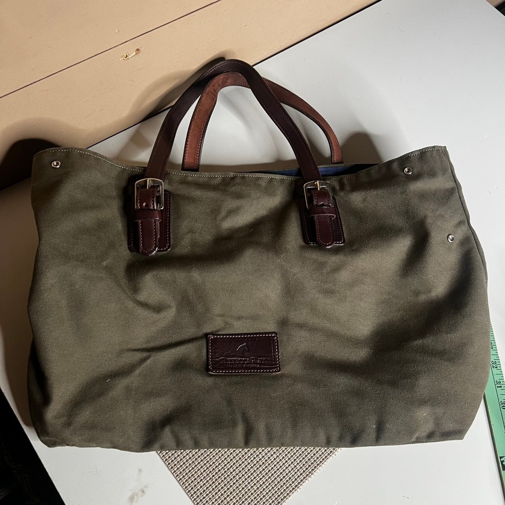 Rebecca Ray 2018 Breeders Cup Churchill Downs Canvas Leather Tote Bag Green
